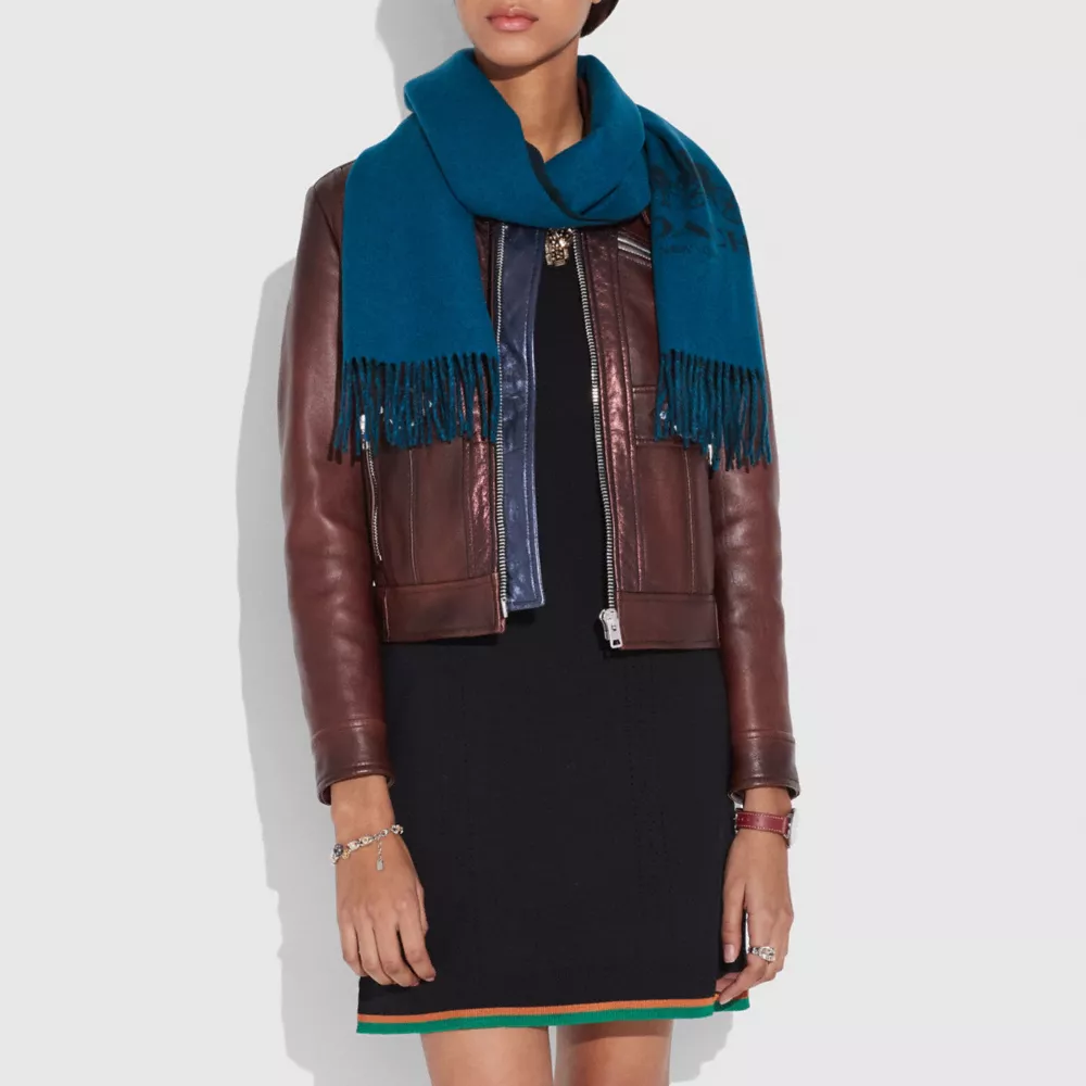 Coach Signature Cashmere Scarf - Image 2