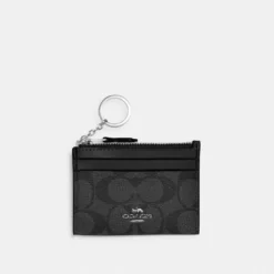 Coach Mini Skinny Id Case In Signature Canvas