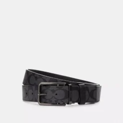 Coach Double Bar Buckle Cut To Size Reversible Belt, 38 Mm