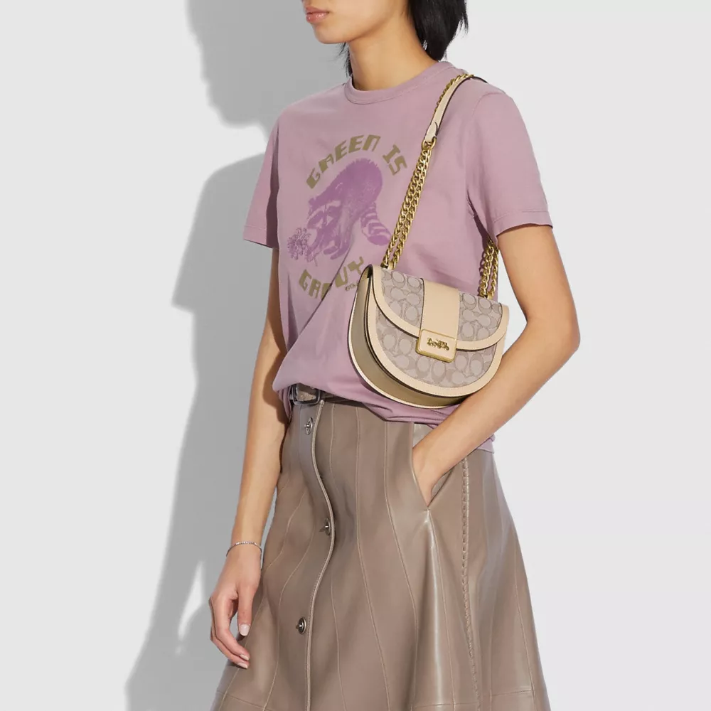 Coach Alie Saddle Bag In Signature Jacquard - Image 6