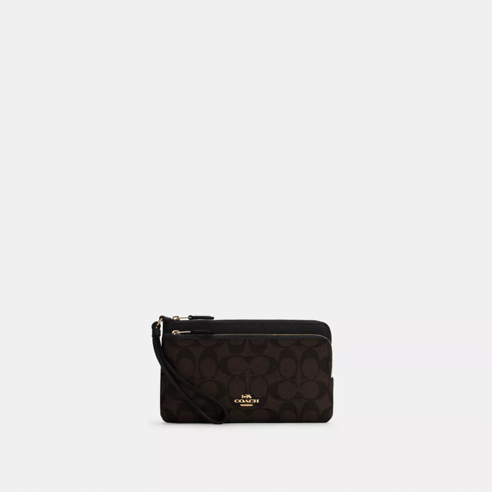 Coach Double Zip Wallet In Signature Canvas - Image 4