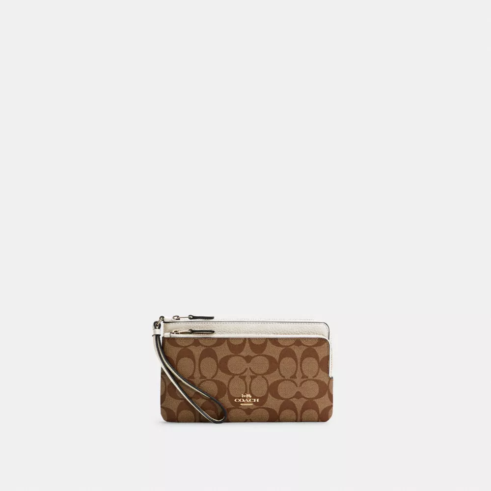 Coach Double Zip Wallet In Signature Canvas - Image 5