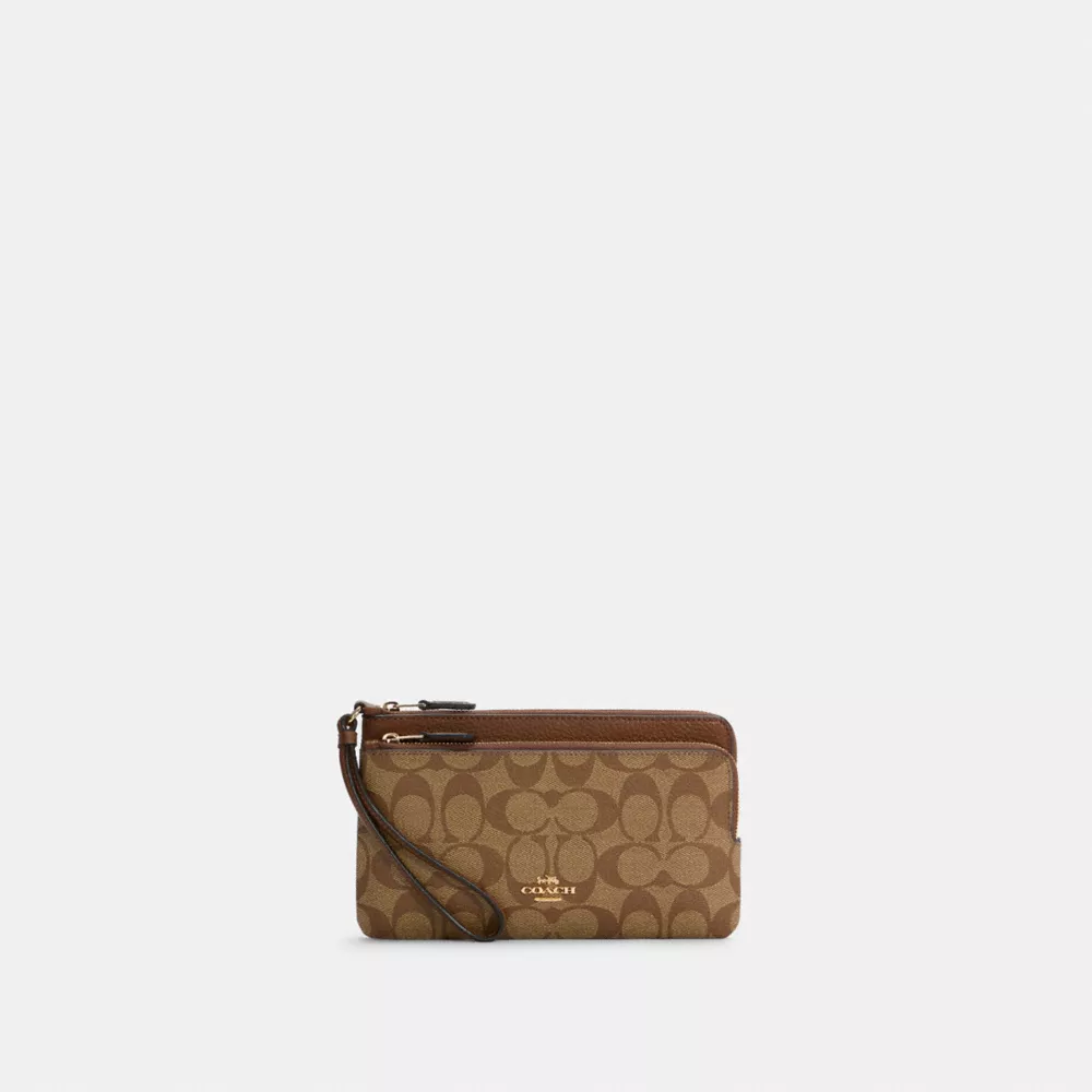 Coach Double Zip Wallet In Signature Canvas - Image 8