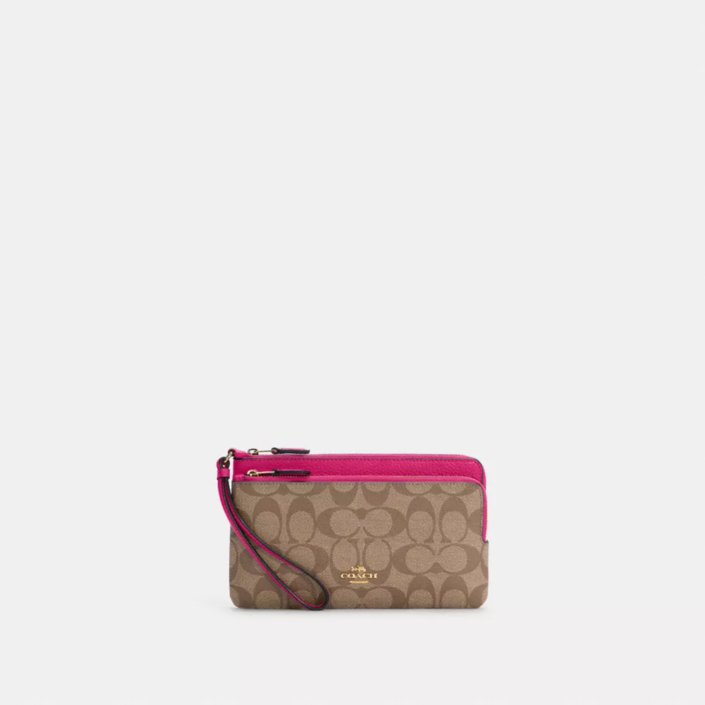 Coach Double Zip Wallet In Signature Canvas - Image 2