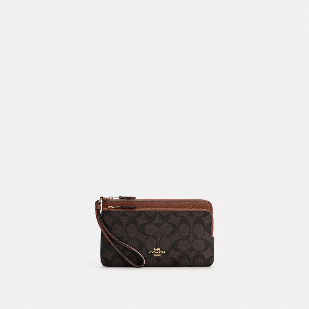 Coach Double Zip Wallet In Signature Canvas - Image 6