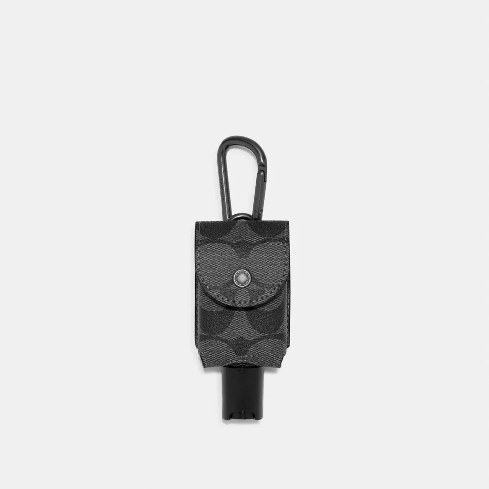 Coach Hand Sanitizer Holder In Signature Canvas