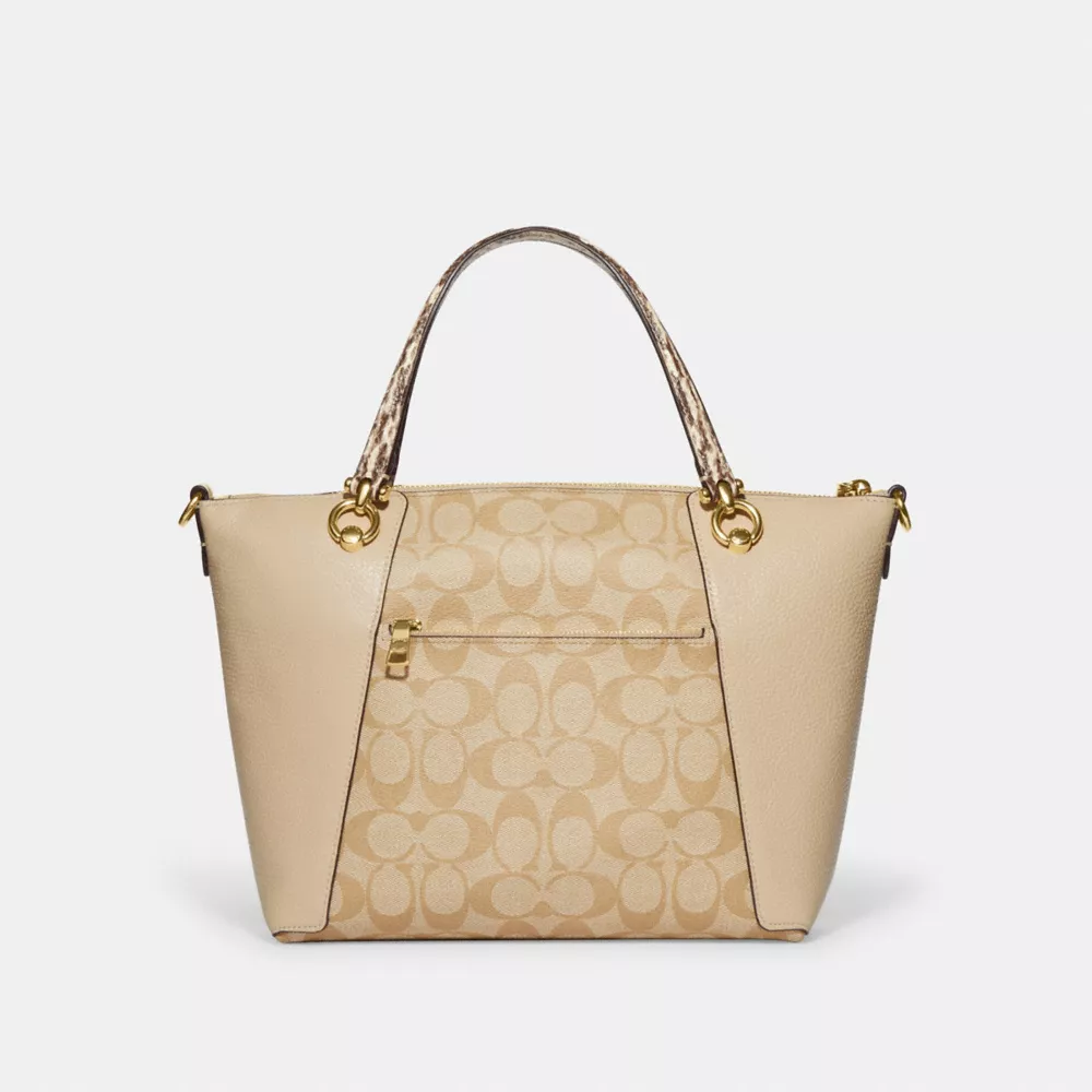 Coach Kacey Satchel In Colorblock Signature Canvas - Image 7