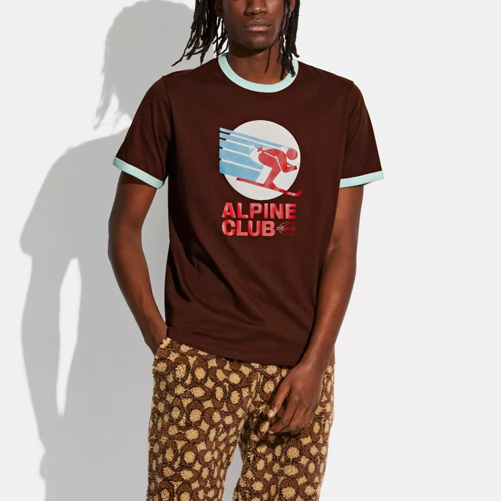 Coach Alpine Club Boxy T Shirt In Organic Cotton - Image 3