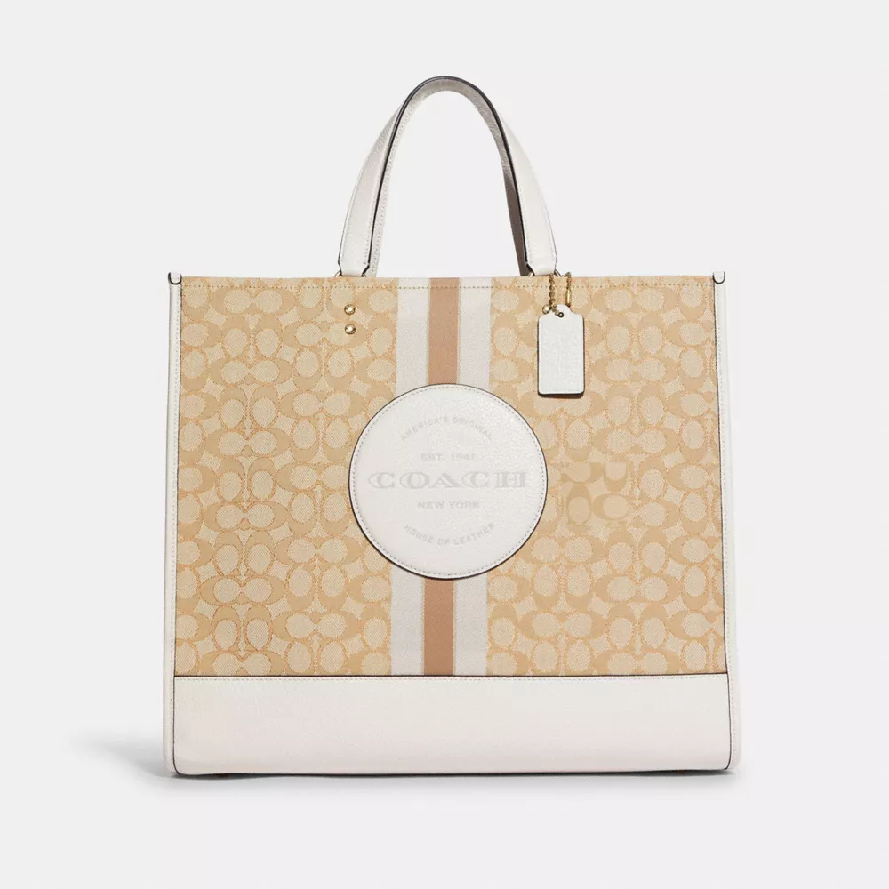 Dempsey Tote 40 In Signature Jacquard With Stripe And Coach Patch - Image 3