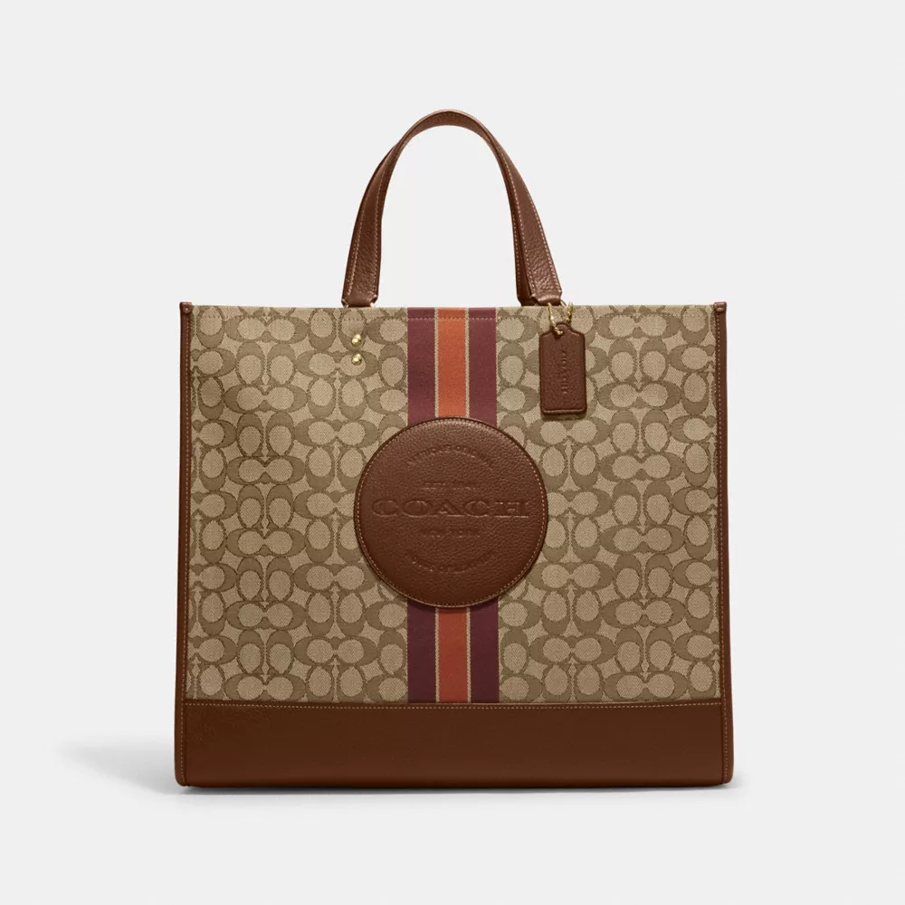 Dempsey Tote 40 In Signature Jacquard With Stripe And Coach Patch - Image 5