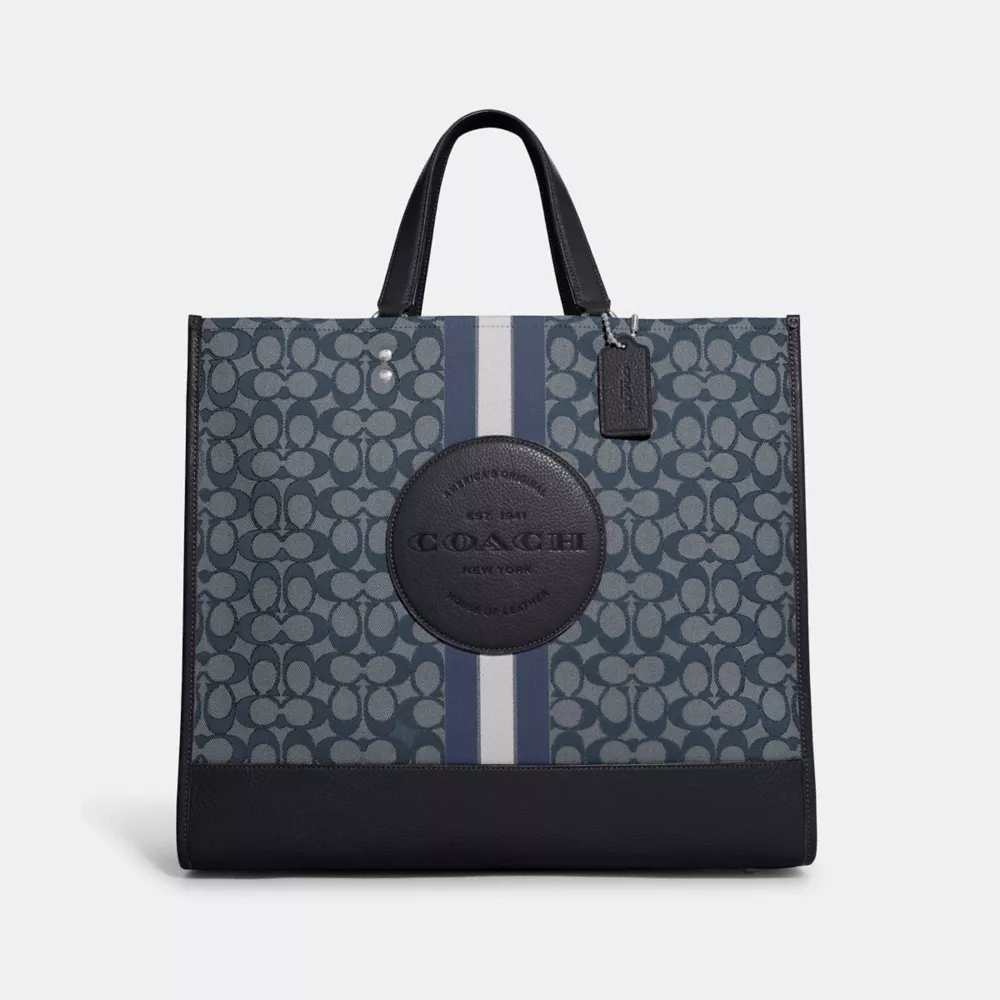 Dempsey Tote 40 In Signature Jacquard With Stripe And Coach Patch - Image 6