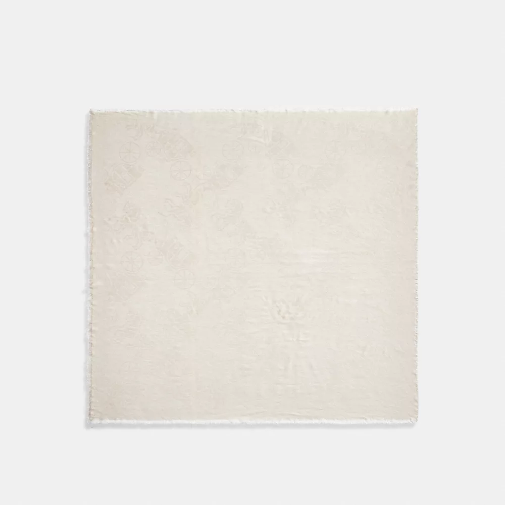 Coach Horse And Carriage Print Oversized Square Scarf