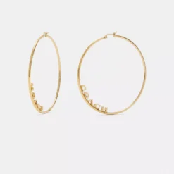 Coach Signature Large Hoop Earrings