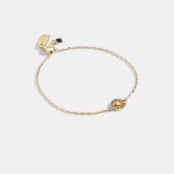 Coach Signature Multicolor Crystal Slider Bracelet