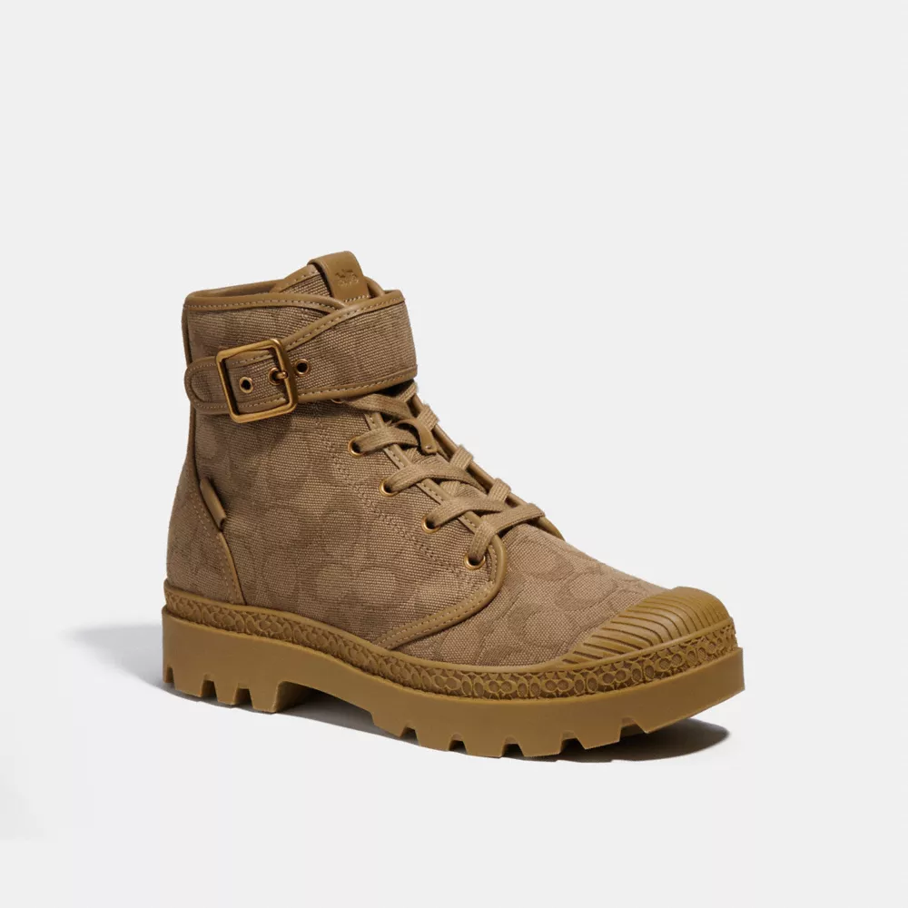 Coach Trooper Mid Top Boot In Signature Jacquard Canvas - Image 2