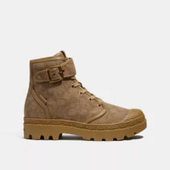 Coach Trooper Mid Top Boot In Signature Jacquard Canvas