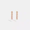 Coach Pavé Signature Drop Earrings