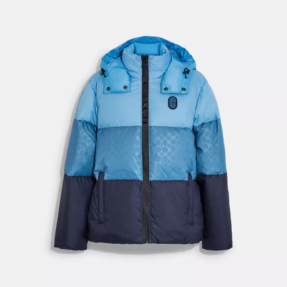 Coach Colorblock Down Jacket