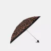 Coach Uv Protection Mini Umbrella In Leopard Print