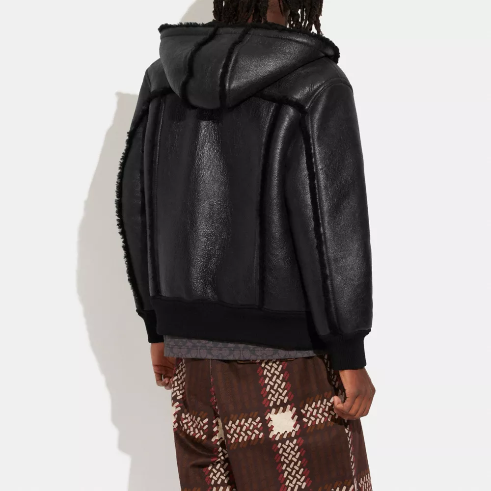 Coach Shearling Hoodie - Image 3
