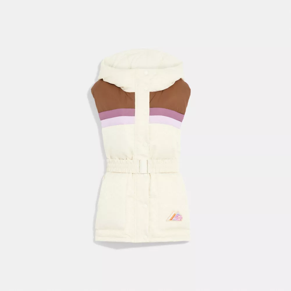 Coach Belted Ski Puffer Vest - Image 3