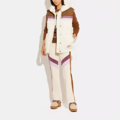 Coach Belted Ski Puffer Vest