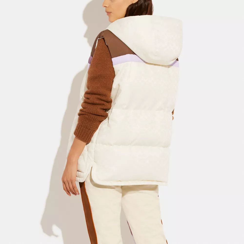Coach Belted Ski Puffer Vest - Image 4
