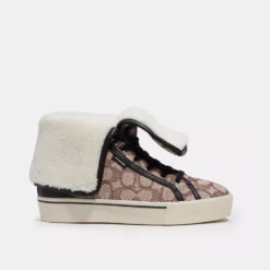 Coach Citysole Foldover High Top Platform Sneaker In Signature Jacquard