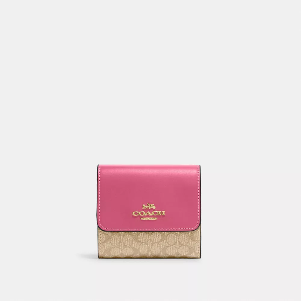 Coach Small Trifold Wallet In Colorblock Micro Signature Canvas - Image 6