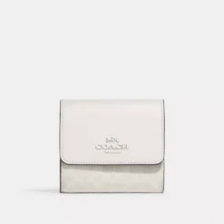 Coach Small Trifold Wallet In Colorblock Micro Signature Canvas