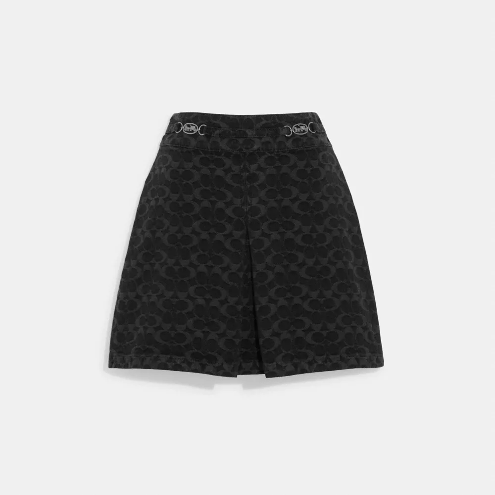 Coach Signature Jacquard Denim Skirt - Image 3