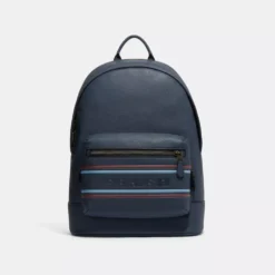 West Backpack With Coach Stripe