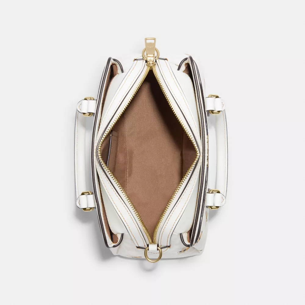 Coach Mini Darcie Carryall In Signature Canvas With Bee Print - Image 4