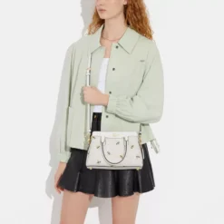 Coach Mini Darcie Carryall In Signature Canvas With Bee Print