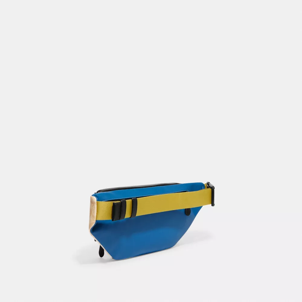Track Belt Bag In Colorblock Signature Canvas With Coach Stamp - Image 3
