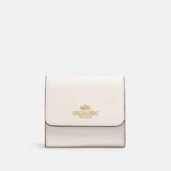 Coach Small Trifold Wallet With Floral Cluster Print Interior