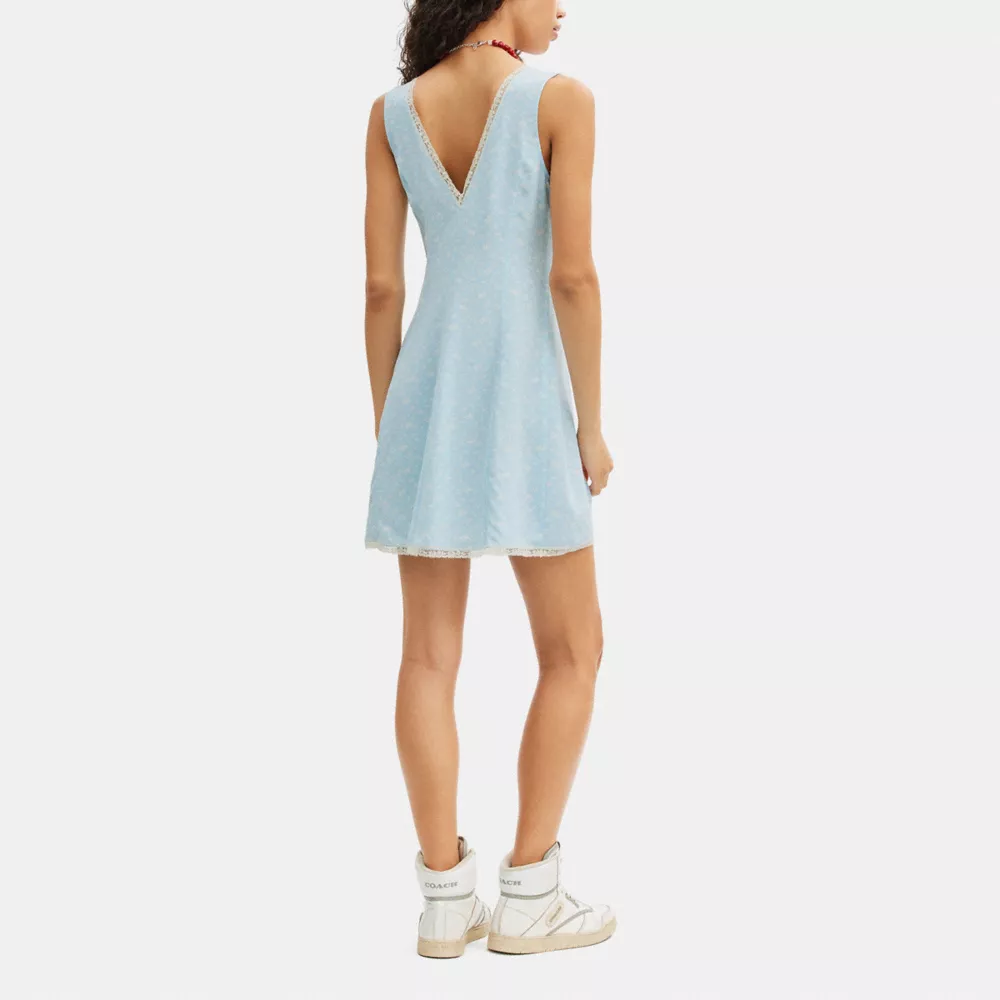 Coach Floral Sleeveless Slip Dress