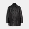 Coach Leather Peacoat