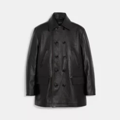 Coach Leather Peacoat