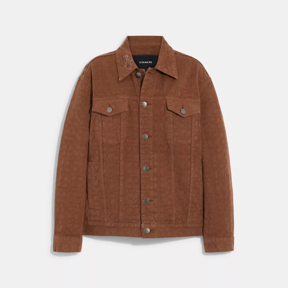 Coach Signature Jacquard Denim Jacket - Image 3