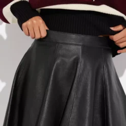 Coach Leather Cheerleader Skirt