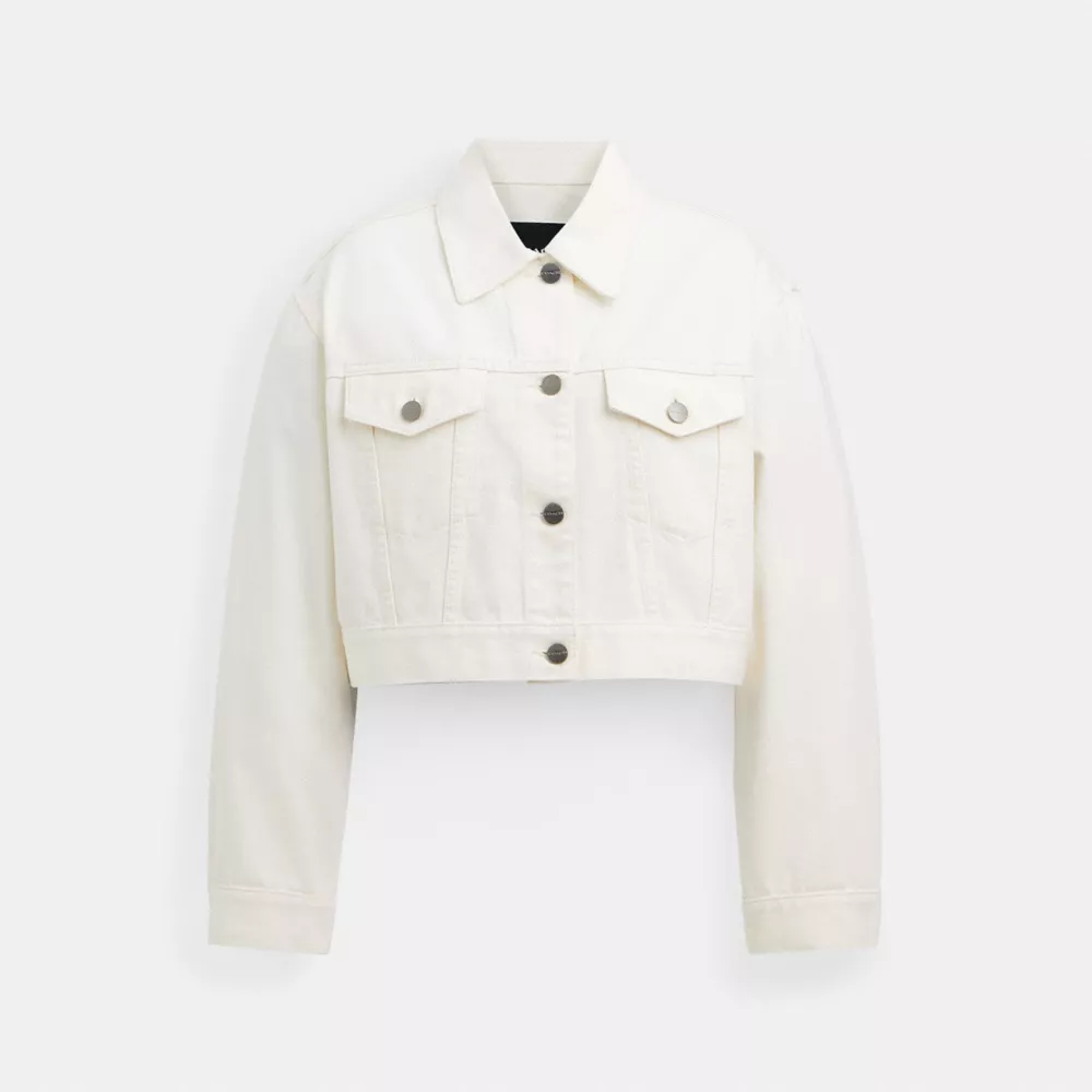 Coach Cropped Denim Jacket
