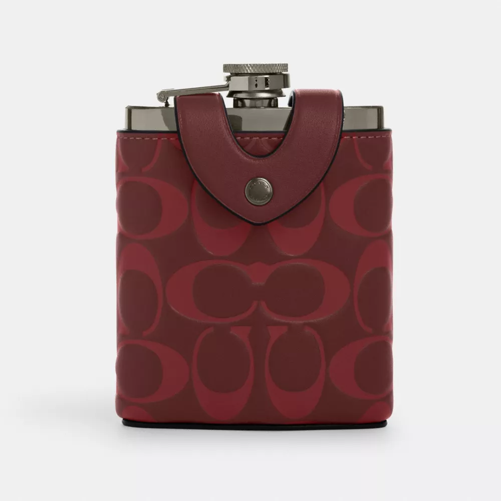 Coach Flask In Signature Leather - Image 2