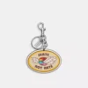 Coach Skate Not Hate Bag Charm In Rainbow Signature Canvas