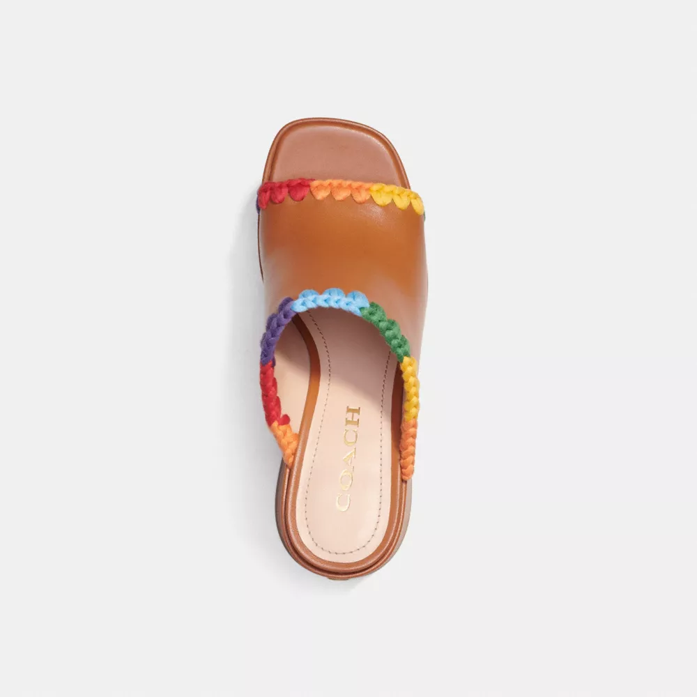 Coach Bobi Platform Sandal With Rainbow Crochet - Image 5