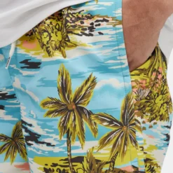Coach Hawaiian Print Swim Trunks