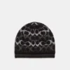 Coach Signature Metallic Knit Beanie