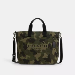 Coach Tote 38 With Camo Print