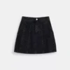 Coach Black Signature Denim Skirt