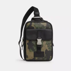 Coach Track Pack In Signature Canvas With Camo Print